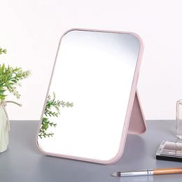 Pliage portable grand carré miroir cosmétique à latéraux à un seul côté portable et facile à utiliser simple et beau
