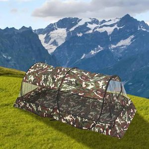 Moustiquaire Portable pliante pour voyages, tente en maille avec fermeture éclair, fond de Camping en plein air pour lit simple 240220