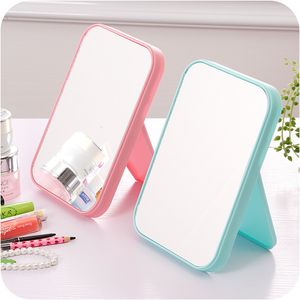 Miroir de maquillage cosmétique carré pliable et Portable, miroir de princesse HD, pour bureau, coloré, simple face, grand maquillage pour femmes, voyage