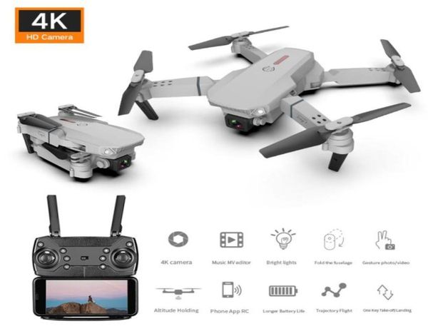 Avion RC pliant Air 4k 720P 1080P HD, double caméra, tête grand angle, drone à quatre axes, télécommande, jouets 65310025614989