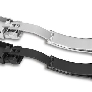 Boucle de sécurité pliante galvanisée en acier inoxydable, compatible avec l'interface du bracelet en silicone 9mm/16mm