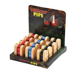 Pliage Fumer Tuyau En Bois Herbe Sèche En Métal Cigarette Cuillère Tube Pliable Tuyaux De Tabac En Bois