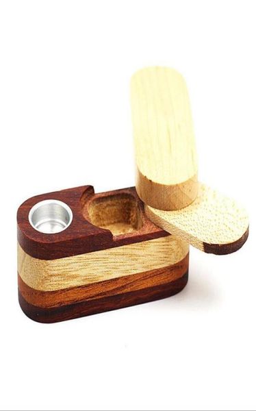 Tuyau en bois pliable pour fumer, singe en métal pliable, tabac à main, cuillère à cigarettes avec espace de stockage, outils de bol, accessoires 2731343