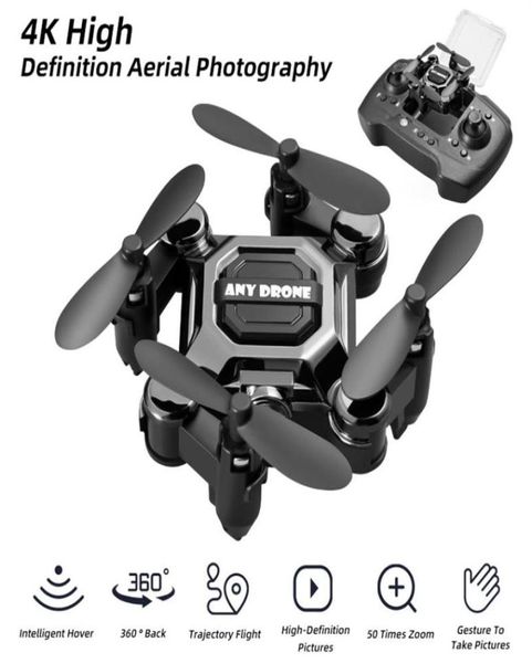 Drone de stockage pliant 50x Zoom 4k Mini quadrirotor professionnel avec caméra petit UAV photographie aérienne HD Drones Smart Hover Long Sta1303788