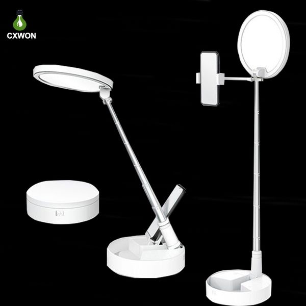 Lampe de Table pliante à 54led, Rechargeable par USB, variable, pour bureau, utilisation sans fil, bouton tactile, lampe de lecture, veilleuse