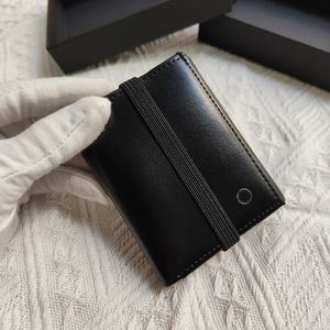 homme portefeuille de crédit créateur de mode porte-cartes marque de luxe sac à main cordon en cuir fermoir mince porte-monnaie portefeuille est livré avec boîte
