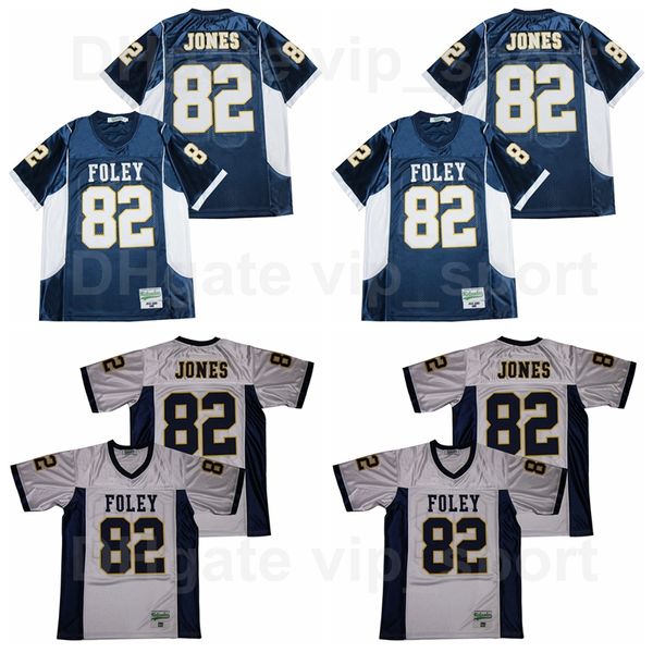 Foley Lions High School Football 82 Julio Jones Jersey Men a todos Ed Breathable Sport Pure Algodón azul marino azul blanco Color de buena calidad