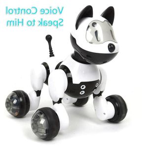Suivre le programme de robot de voix animale interactive Smart Pet Cat Contrôle et de danse électronique Gesture Robotic Dog Toy Walk Youdi L72787 Racs