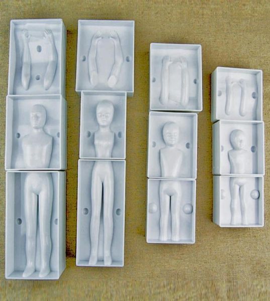Fondant 3D People Cake Figura Mold Family Family Molde de decoración del cuerpo humano para la creación de hombres