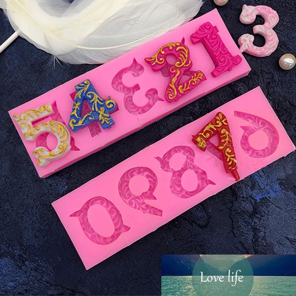 Moldes de Fondant para decoración de pasteles, Molde con forma de número, diseño de pastel de silicona, Donut Formy Silikonowe Moule Chocolat, accesorios para hornear