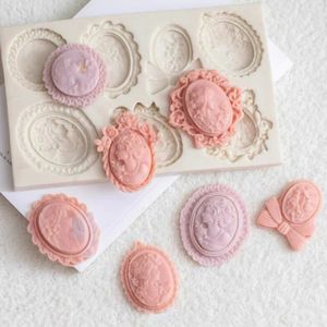 Fondant mal handgemaakte zeep mal Europese elegante retro Avatar sieraden decor siliconen DIY bakken chocolade klei hars 240325