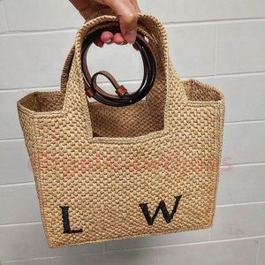 Tote sac sac de paille de paille Designer Sac de plage d'école pour ordinateur portable