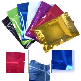 Bolsas de embalaje para almacenamiento de dulces y alimentos, joyería de regalo, bolsa de papel de aluminio a prueba de humedad, bolsa sellada de color sólido, suministros para almacenamiento en el hogar, TH1312