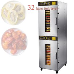 Desidratação de Alimentos Máquina de Frutos Secos Doméstica e Comercial Grande Capacidade de 32 camadas Porta Visual Iluminada 3000 W