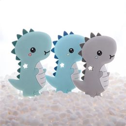 Food Grade 10pcs Stegosaurus Silicone Dinosaur Bacetanders Dragon Een gratis babyproducten geboren Pacifier Chain Diy Toys 240415