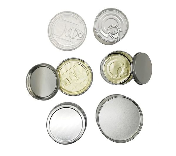 Latas de aluminio de grado alimenticio, latas fáciles de tirar, latas de té, latas de alimentos, productos secos, frutas secas, crema de aromaterapia circular estampada