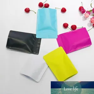 Voedingskwaliteit Aluminiumfolie Stand Up Mylar Zip Lock Backaging Bags Matdroge fruit opslag zakjes met traan inkeping snoep en koffietas 12*20 cm