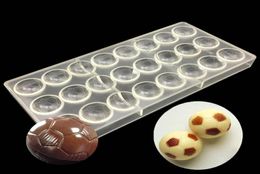 Grade alimentaire DIY 3D Moule de chocolat Forme de football Polycarbonate Chocolate Moule Outils pour les gâteaux9053385