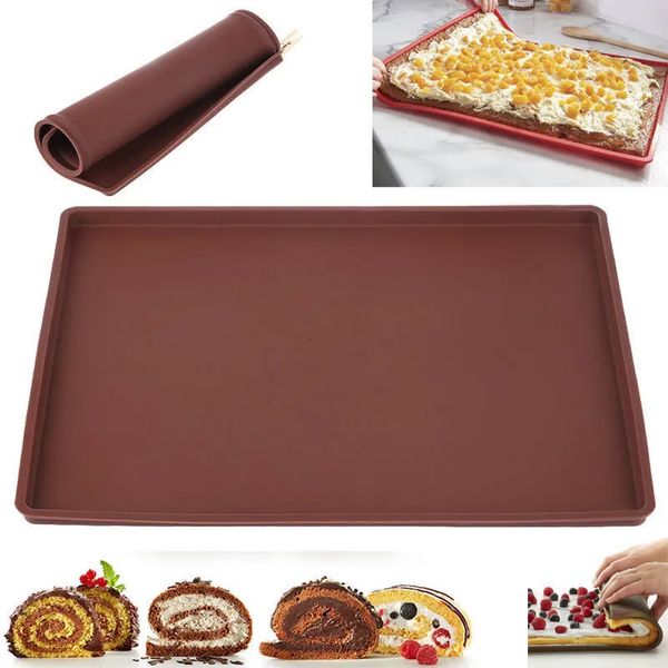 Tapis de cuisson en Silicone de qualité alimentaire, rouleau de gâteau, Macaron, four suisse, ustensiles de cuisson, outils antiadhésifs, accessoires de cuisine 240226