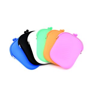 Bolsas de almacenamiento de silicona de grado alimenticio Mascarillas portátiles Organizador de silicona Funda a prueba de polvo a prueba de humedad Funda con soporte Bolsa de maquillaje impermeable