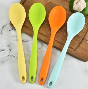 Food-Grade Siliconen Lepels De Siliconen Geïntegreerde Scoop Multicolor Grote Maat Lepels Creative Cookie Pastry Mixer Buttter Scoops