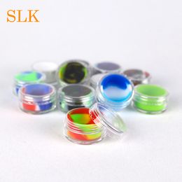 Food Grade Tiny 5ml Wax Containers Opslagpot met Plastic Shell Non-Stick DAB Waxs Siliconen Olie Container StorageBox