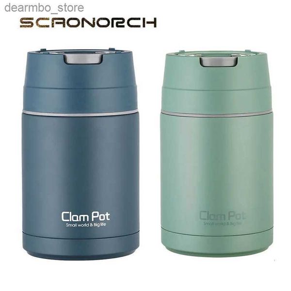 Pottes de nourriture Canisters Food Thermal Jar Soup Ruel en acier inoxydable Vacuum Box Office Isulatules Thermos CONTERNEURS AVEC SPOON 800 ML 1000ML L49