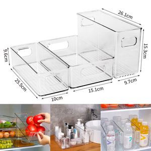 Frascos de comida Botes Caja de almacenamiento para refrigerador transparente Organizador de frutas y verduras Refrigerador Contenedor transparente para bebidas de cocina 230627