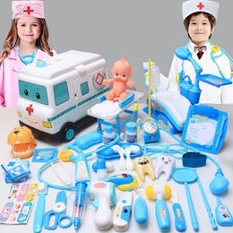 Les cuisines de nourriture jouent au médecin alimentaire Set for Kids Fitend jouer aux filles de jeu de rôle Hôpital Accessoire Kit infirmière outils Sac Toys Enfants