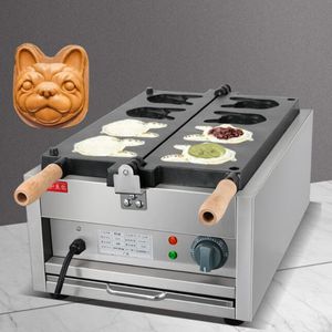 Voedselverwerkingsapparatuur 3000W elektrische wafelmaker puppy vorm cookie machine taiyaki machine commercieel 4 stks