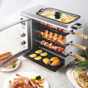 Équipement de traitement des aliments 38L minuterie numérique multifonction roulant cuisson four grille-pain électrique