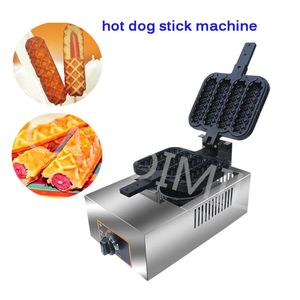 Equipo de procesamiento de alimentos Hot Dog Roller Grill Four Sticks Leche Stick Machine Gas comercial Antiadherente Salchicha crujiente Waffle Maker