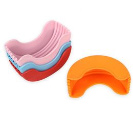 Épargnes alimentaires Sandwich rétractable Hamburger Boîte à boîte fixe Boîte à caisse réutilisable Silicone Burger Rack Hamburger Clip SN5025