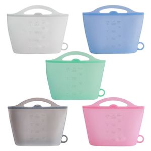 Sac de rangement en silicone réutilisable pour économiseurs d'aliments, organisateur de congélateur frais étanche, conteneurs de stockage de préparation de repas, sacs de déjeuner, pochette de voyage, collation