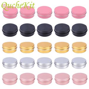 Food Savers Storage Containers 30 stks 5 10 15 20 30 GOLD ROSEGOLD Ronde leeg zilveren aluminium tin kruid kaarsen kaarsen cosmetische lippenbalser Container Ravulbare fles 230221