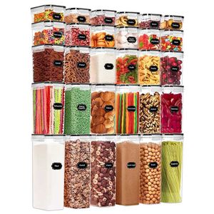 Recipientes de almacenamiento de ahorradores de alimentos Conjunto de contenedores de almacenamiento de alimentos Organizador de cocina y recipiente con caja de fideos de refrigerador de tapa Jarra sellada H240425