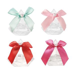 Conteneurs de stockage d'économiseurs d'aliments Boîte à bonbons en forme de diamant Transparent en plastique Creative Pétales de chocolat Cadeau de fête d'anniversaire Boîte durable comme 221202