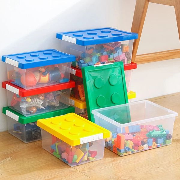 Conjuntos de organización de almacenamiento de alimentos Caja de almacenamiento de bloques de construcción para niños Organizador de juguetes Caja de bloques apilable Titular de contenedor Misceláneas Contenedor de refrigerios 231213