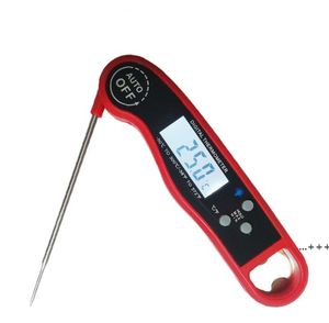 Eten Thermometer Waterdichte Digitale Keuken Vlees Water Melk Koken Folding Probe BBQ Bakken Elektronische kalibratie Temperatuur RRB11486