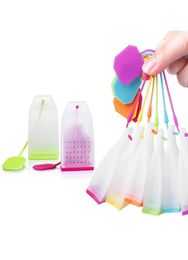 Outils d'infuseur de thé en silicone alimentaire réutilisables sacs de thé à feuilles de feuille à feuilles de thé 6 couleurs 9236665