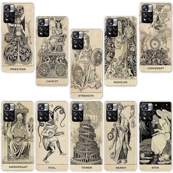 Fell Tarot Card significations du téléphone pour Xiaomi Poco X4 F4 GT X3 NFC X5 X6 Pro 5G M5 M5S M4 M3 F5 MI Note 10 Lite F3 F2 F1 COUVERTURE