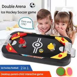 Baby-foot 2 en 1 jeu de société de football jouets mini bureau football jeu de table de glace interactif anti-stress fête table de football jouets enfants cadeau 231018