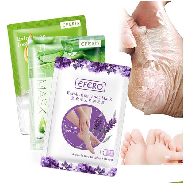 Soins des pieds Efero Lavande Aloe Masque Supprimer la peau morte Talons Peeling pour les jambes Chaussettes exfoliantes Pédicure Livraison directe Santé Beauté à Dhn0B