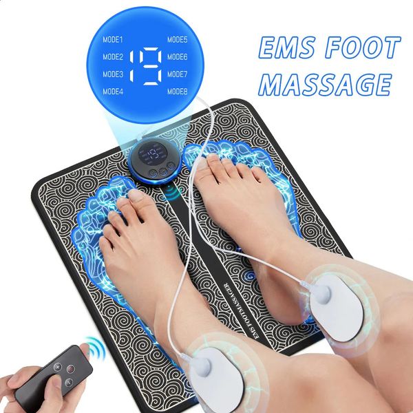 Soins des pieds électrique EMS masseur Pad soulagement de la douleur détendre les pieds Acupoints tapis de Massage choc Stimulation musculaire améliorer la circulation sanguine 231118