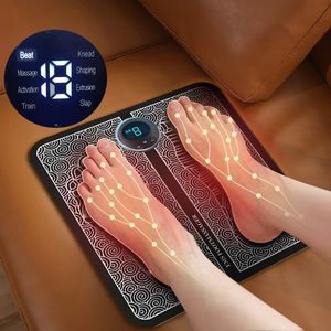 Soins des pieds masseur électrique tapis Machine Muscle jambe façonnage réflexologie EMS pieds appareil de Massage Pad masajeador de pies 231202