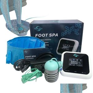 Soins des pieds Lcd Ion Bath Detox Spa Ionic Hine Tub Array Aqua Cell Cleanse Desintoxicador Ionico Para Pies 230629 Drop Delivery Dhhhr