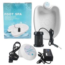 Cuidado de los pies Mini Detox Ionic Spa Baño Masajeador con lavabo Limpieza Máquina de baño de pies Eléctrico Whirlpool Arrays Aqua 231121