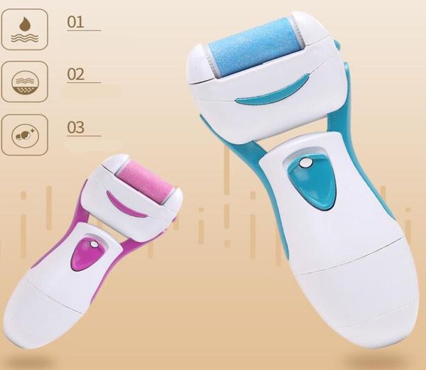 Outil de soins des pieds cutanés Pieds Pertuités Délimination de la peau morte Electric Foot Exfoliator Talon Cuticules Remover Feet Care Pedicure4142021