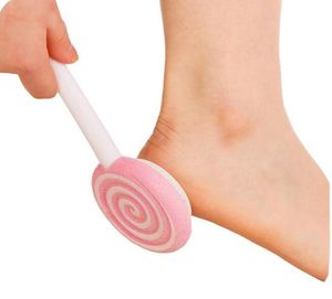 Foot Clean Scruber Hard Skin Remover Scrub Puimsteen Leuke Lollipop File Scraper Scrubber Pedicure tool op voorraad door sun112125278