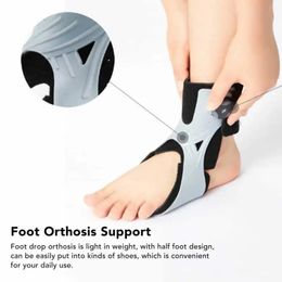 Orthèse de chute de pied boucle réglable Posture souple orthèse de pied de cheville correcte orthèse de soutien pour hémiplégie 240104